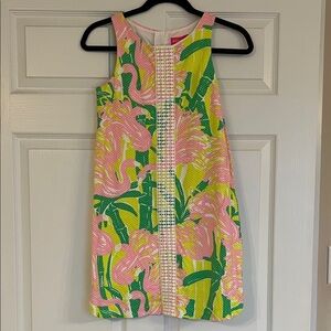 Lilly Pulitzer Pink and Green girls Dress L